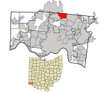 Hamilton County Ohio Incorporated and Unincorporated areas Springdale highlighted